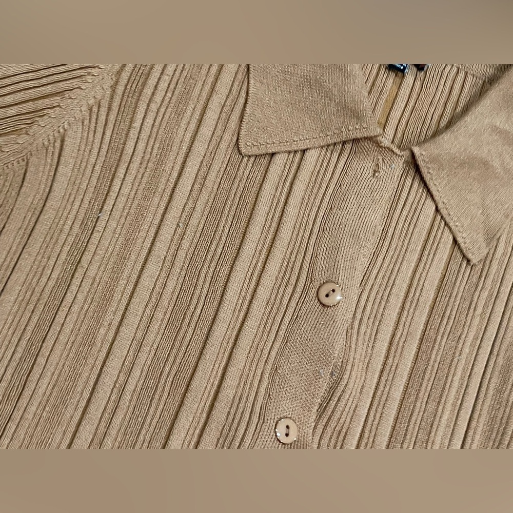 Iris Tan Ribbed Knitwear - Picture 12 of 13